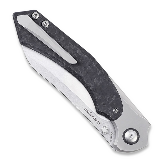 Kizer Cutlery Clairvoyant Button Lock S35VN sulankstomas peilis, Titanium/CF