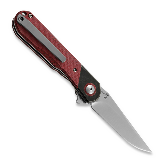 Kizer Cutlery Comet, Red Denim Micarta, Satin