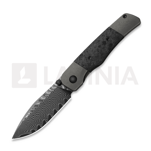 Kizer Cutlery Coywolf Damascus fällkniv, Dark Gray Titanium & Carbon Fiber