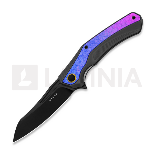 Nóż składany Kizer Cutlery Draca S45VN, Black Aluminum & Gradient Crystallized Ti, PVD