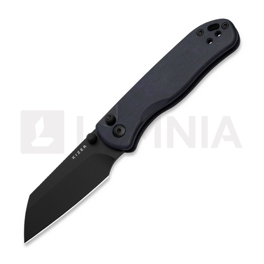Nóż składany Kizer Cutlery Drop Bear 2 Button Lock, Blue Richlite, Matte DLC