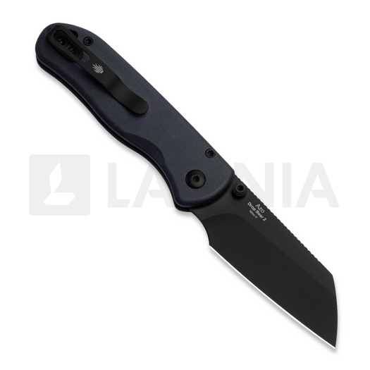 Kizer Cutlery Drop Bear 2 Button Lock kääntöveitsi, Blue Richlite, Matte DLC