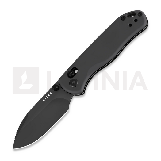 Kizer Cutlery Drop Bear 2 Clutch Lock 접이식 나이프, Black Aluminum, DLC