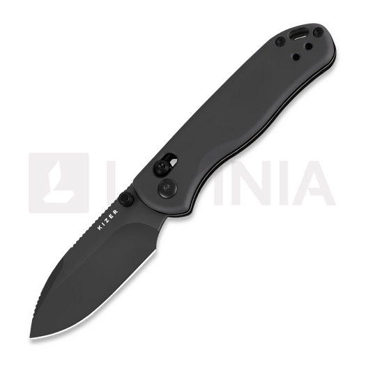 Kizer Cutlery Drop Bear 2 Clutch Lock 접이식 나이프, Black Aluminum, DLC