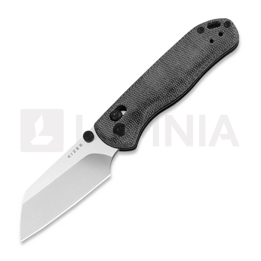 Saliekams nazis Kizer Cutlery Drop Bear 2 Clutch Lock, Black Micarta, Satin