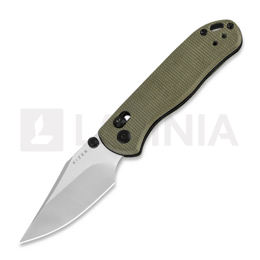 มีดพับ Kizer Cutlery Drop Bear 2 Clutch Lock, Green Micarta, Satin