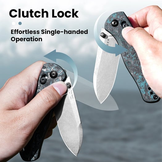 Kizer Cutlery Drop Bear Clutch Lock CF folding knife