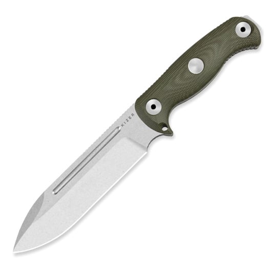 Нож Kizer Cutlery Drop Bear Fix 7 AEB-L, Green Micarta