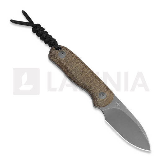 Kizer Cutlery Drop Bear Fixed 14C28N, Brown Burlap Micarta