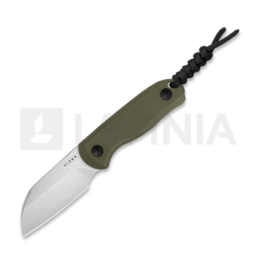 Kizer Cutlery Drop Bear Fixed AEB-L, Olive Green G-10