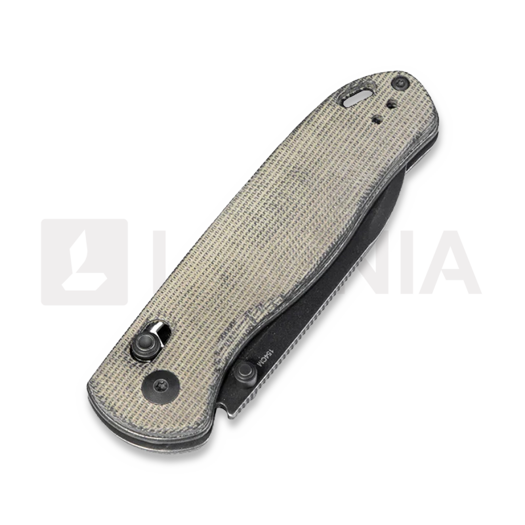 Kizer Cutlery Drop Bear Green Micarta kääntöveitsi, Black Stonewash