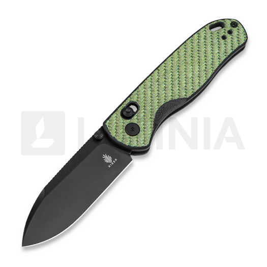 Kizer Cutlery Drop Bear Nitro-V 접이식 나이프, Green Carbon Fibre