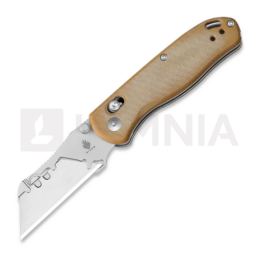 Navalha Kizer Cutlery Drop Bear Utility, Brown Micarta