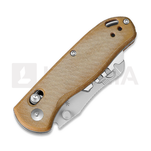 Kizer Cutlery Drop Bear Utility sulankstomas peilis, Brown Micarta