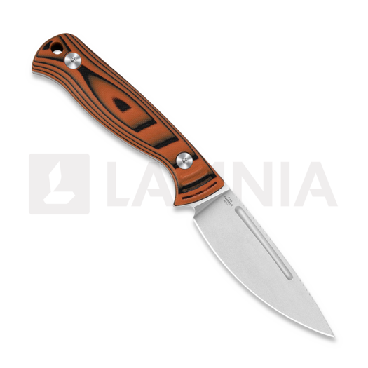 Kizer Cutlery Evenki 2 kniv, Orange/Black G-10, Stonewashed