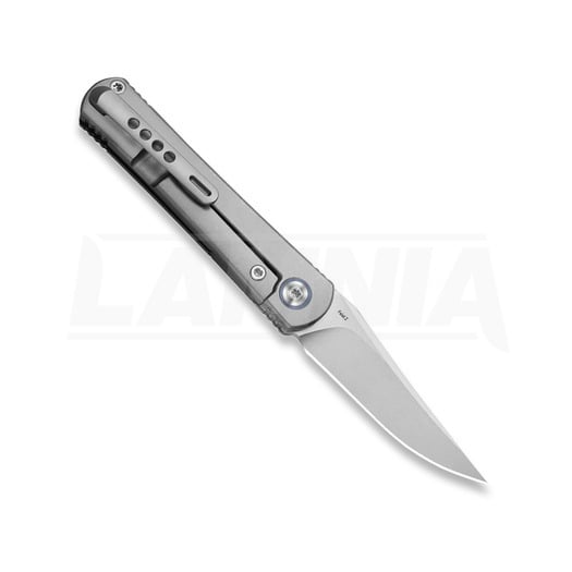 Kizer Cutlery Feist 2 X Series Clip Point sulankstomas peilis, Gray Titanium, Stonewash
