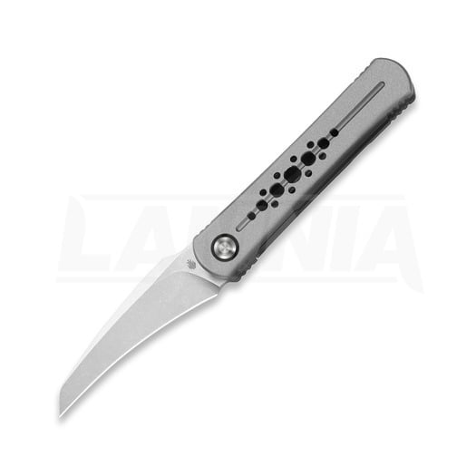 Couteau pliant Kizer Cutlery Feist 2 X Series Hawkbill, Gray Titanium, Stonewash