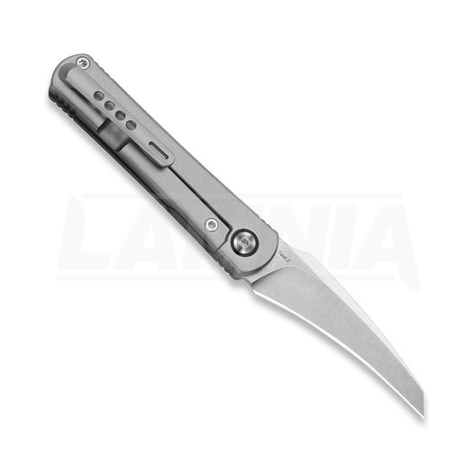 Kizer Cutlery Feist 2 X Series Hawkbill sulankstomas peilis, Gray Titanium, Stonewash
