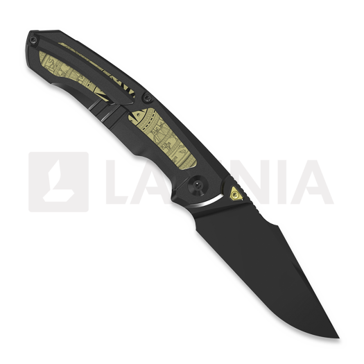Nóż składany Kizer Cutlery Feweed XL S90V, Black Titanium & Gold Aluminum, Matte DLC Ultra