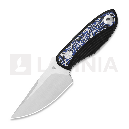 Нож Kizer Cutlery Finch AEB-L, Black G-10 & Blue/White Vortex Micarta, Satin