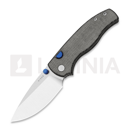 Kizer Cutlery Glaux 14C28N 접이식 나이프, Black Norplex Ultrex, Satin