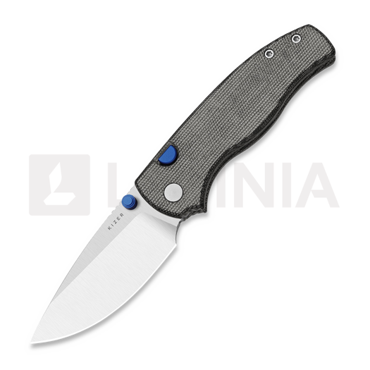 Kizer Cutlery Glaux 14C28N 折叠刀, Black Norplex Ultrex, Satin