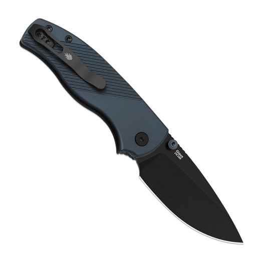Kizer Cutlery Glaux 14C28N f&auml;llkniv, Blue Aluminum, Black Stonewash PVD