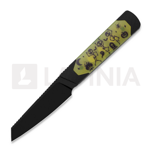 Couteau Kizer Cutlery Hallow 10V 2026 Halloween Special, Black CPM 10V, Aluminum & GID G-10