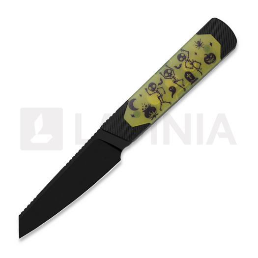 Couteau Kizer Cutlery Hallow 10V 2026 Halloween Special, Black CPM 10V, Aluminum & GID G-10