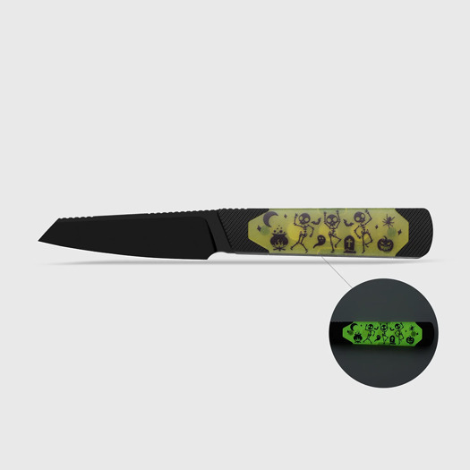 Kizer Cutlery Hallow 10V 2026 Halloween Special veitsi, Black CPM 10V, Aluminum & GID G-10