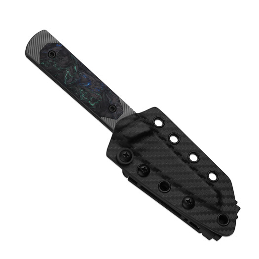 Cuțit Kizer Cutlery Hallow 10V, Gray Aluminum & Green/Blue CF, Gunmetal PVD