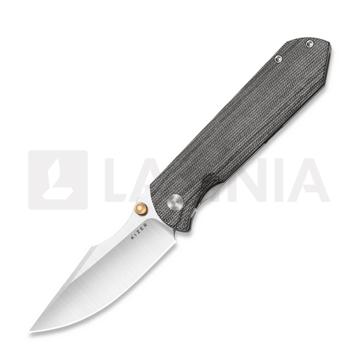 Nóż składany Kizer Cutlery Harpoon Fold Elmax, Gray Titanium & Black Norplex UltreX, Satin