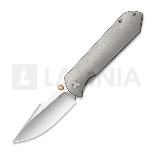 Couteau pliant Kizer Cutlery Harpoon Fold Elmax, Gray Titanium, Stonewash/Satin