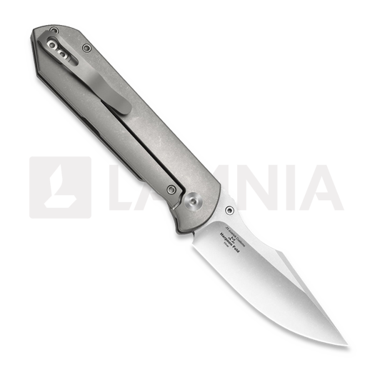 Kizer Cutlery Harpoon Fold Elmax folding knife, Gray Titanium, Stonewash/Satin