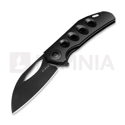 Kizer Cutlery Hawk foldekniv, Black Titanium, Polished DLC
