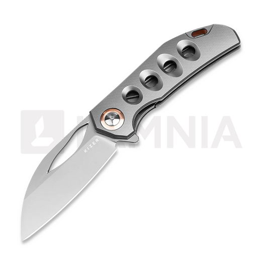 Kizer Cutlery Hawk S45VN 접이식 나이프, Titanium, Stonewash