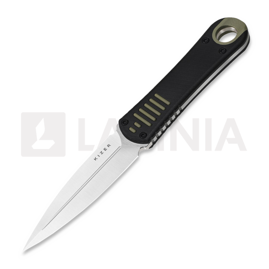 Kizer Cutlery Hidden Agenda AEB-L 단검, Black & Green G-10