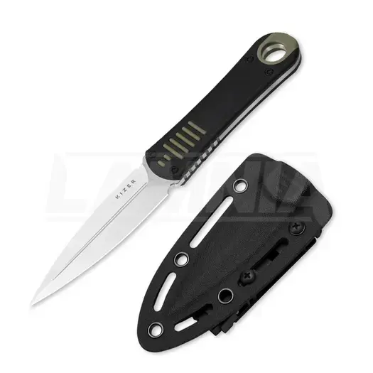 Kizer Cutlery Hidden Agenda AEB-L dagger, Black & Green G-10