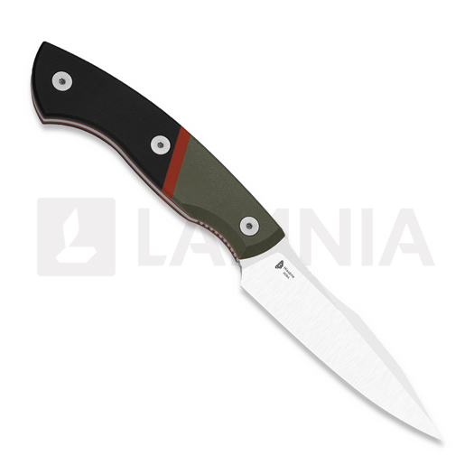 Kizer Cutlery Hissbite AEB-L kniv, OD Green/Black/Red G-10, Satin