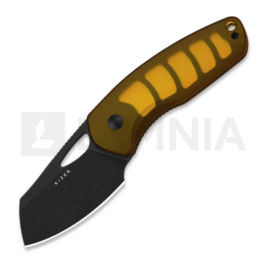 มีด Kizer Cutlery Hornet 14C28N, Amber PEI, Black PVD & Stonewash