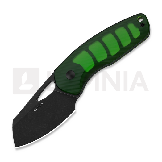 Нож Kizer Cutlery Hornet 14C28N, Green Acrylic, Black PVD & Stonewash