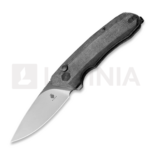 Kizer Cutlery Invictus, Black Micarta, Stonewashed