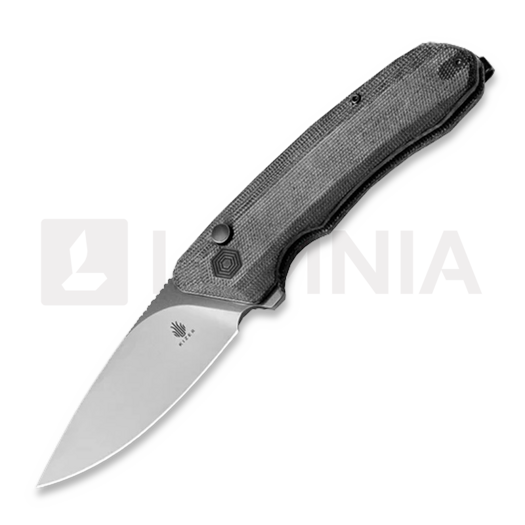 Kizer Cutlery Invictus, Black Micarta, Stonewashed