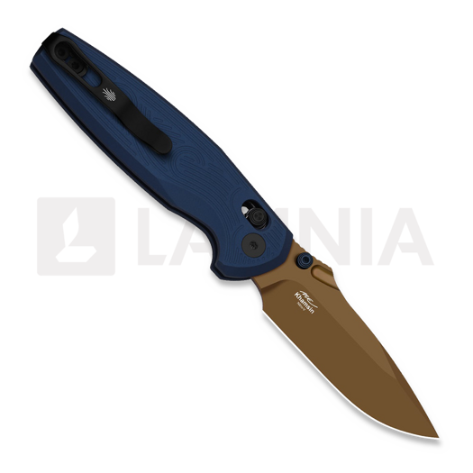 Складной нож Kizer Cutlery Khamsin Nitro-V, Patterned Navy Blue Aluminum, Sunset Metal PVD