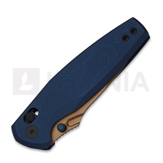 Складной нож Kizer Cutlery Khamsin Nitro-V, Patterned Navy Blue Aluminum, Sunset Metal PVD