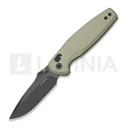 Складной нож Kizer Cutlery Khamsin Nitro-V, Patterned Sand Aluminum, Stonewash Gray PVD
