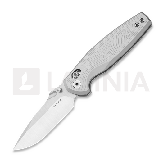 Складной нож Kizer Cutlery Khamsin Nitro-V, Patterned Silver Aluminum, Satin