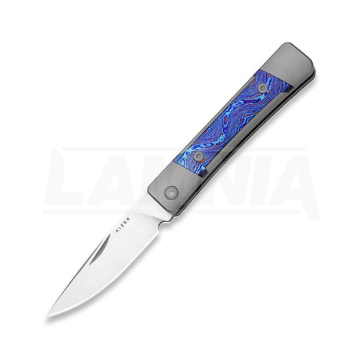 Kizer Cutlery Little Grand 접이식 나이프, Gray Titanium & Timascus, Satin