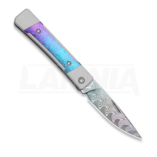 Kizer Cutlery Little Grand Rainbow Damascus sulankstomas peilis, Gray Aluminum & Crystallized Ti