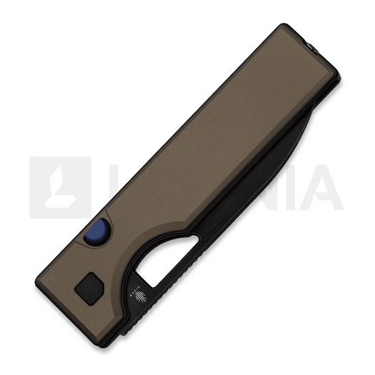 Navaja Kizer Cutlery Little Ringbo AEB-L, Brown Aluminum, Black Stonewash